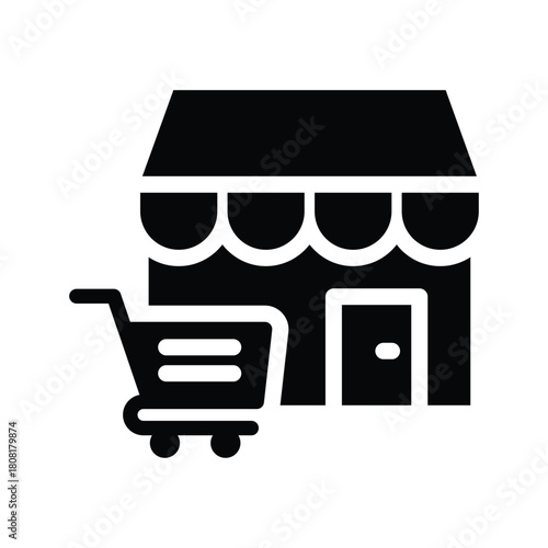  market glyph icon illustration vector graphic.eps