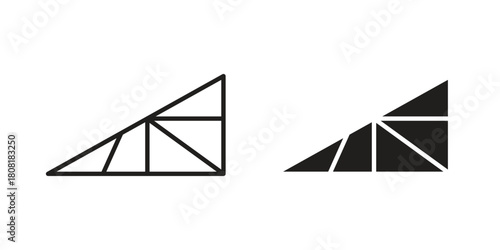 Joist icon symbols. app and web UI solid and line icon, EPS10