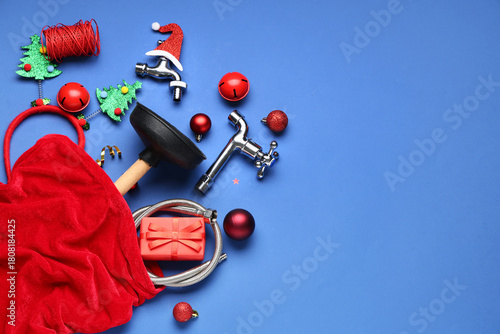 Santa bag with plumber's su...