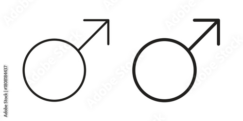 Male icon symbols. app and web UI solid and line icon, EPS10