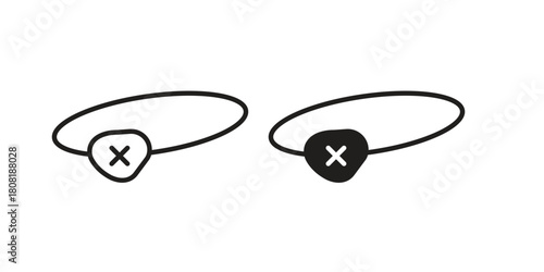 Pirate eye patch icon symbols. app and web UI solid and line icon, EPS10