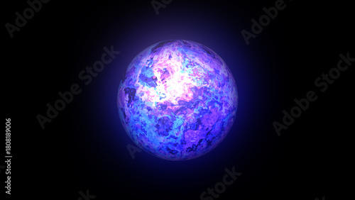 energy ball on dark background