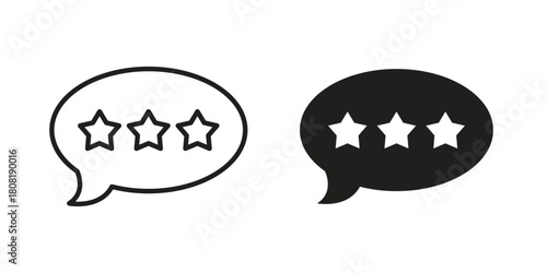 Rating icon symbols. app and web UI solid and line icon, EPS10