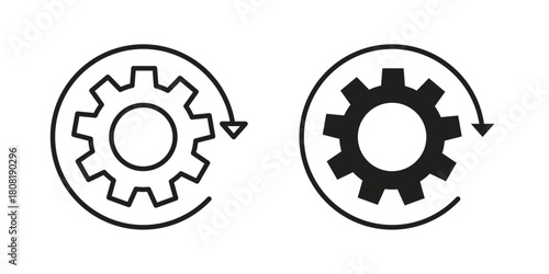 Recovery icon symbols. app and web UI solid and line icon, EPS10