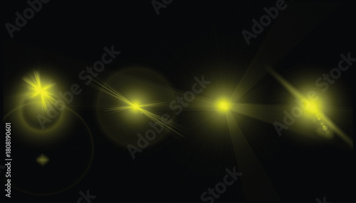 Shining Light Burst Effect Graphic Design Element