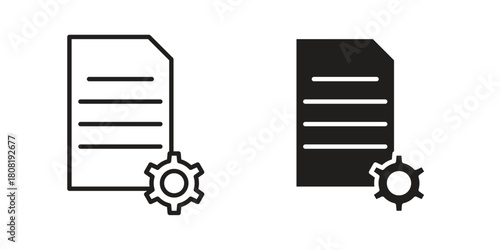 Smart contract icon symbols. app and web UI solid and line icon, EPS10