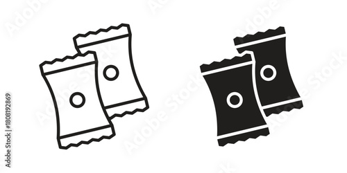 Snacks icon symbols. app and web UI solid and line icon, EPS10