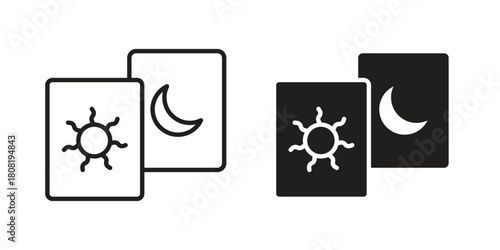 Tarot icon symbols. app and web UI solid and line icon, EPS10