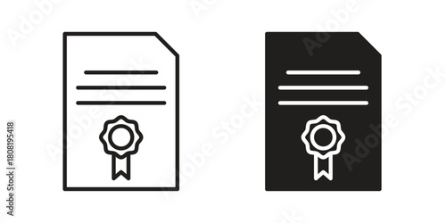 Thesis icon symbols. app and web UI solid and line icon, EPS10