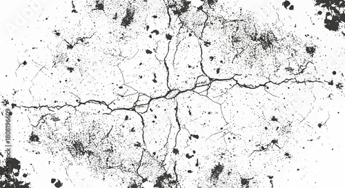 Distressed overlay texture vector with cracks and spots, abstract vintage design