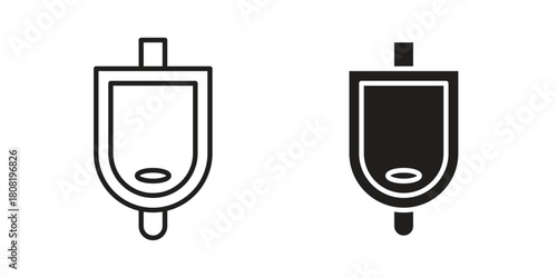 Urinal icon symbols. app and web UI solid and line icon, EPS10