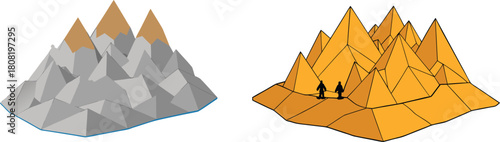 "Miniature mountain range crafted from crumpled paper, artistic paper sculpture landscape, abstract origami mountains, creative handmade paper terrain, unique desktop art model, textured paper peaks"