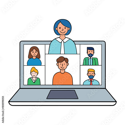 A virtual meeting where faces shine on screens, voices connect across distances, and ideas flow seamlessly in a shared digital space, keeping everyone engaged and in sync.
