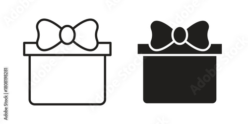 Wedding Gift icon symbols. app and web UI solid and line icon, EPS10