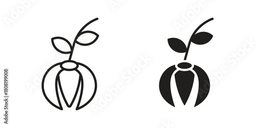 Ylang ylang icon symbols. app and web UI solid and line icon, EPS10