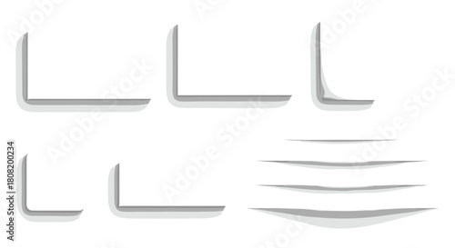 Shadow effects and design elements Various graphic shapes and layering for visual emphasis