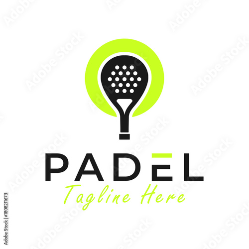 padel sports racket logo