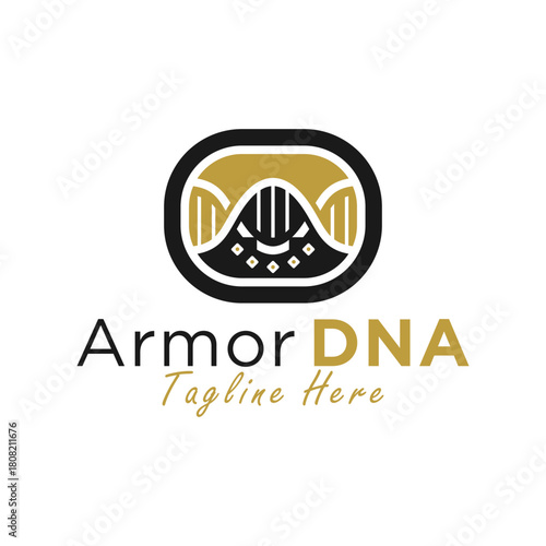 DNA armor illustration logo