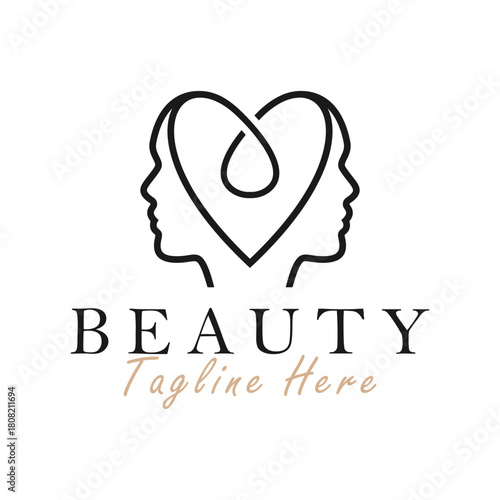 women beauty outline logo