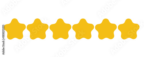 Five stars icon Vector. Five stars customer product rating review flat icon for apps and websites. 11:11