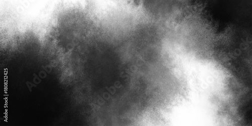 Abstract white and gray isolated cloud cumulus clouds. Gray aquarelle painted realistic fog or mist smoky textured canvas design. White and ash messy wall stucco texture background.