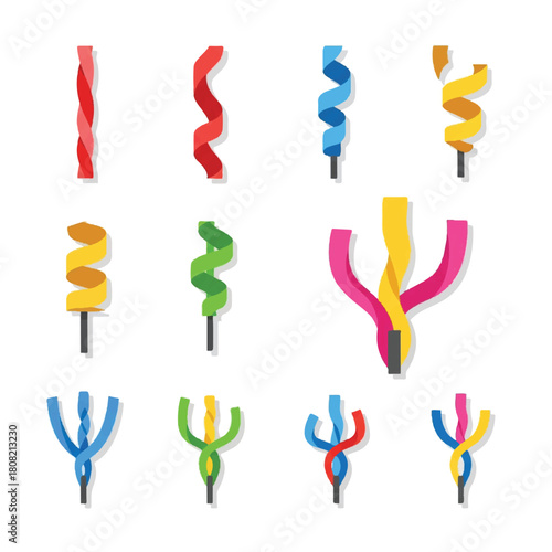 Colorful Party Streamers and Confetti Decorations for Celebrations.