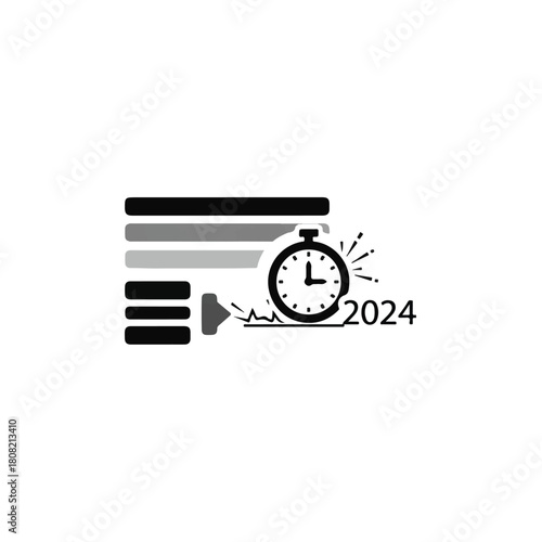 Countdown to 2024: A Visual Representation of Time and Anticipation.