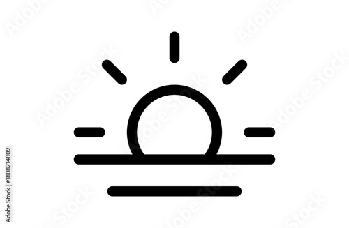 日の出のシンプルなベクターアイコン