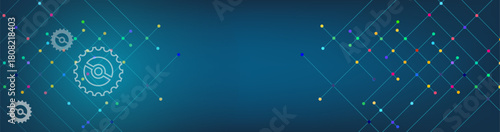 Modern Digital Network Grid  Abstract Technology Engineering Concept