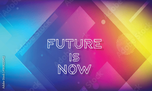 Vibrant Abstract Geometry for a New Era of Innovation and Digital Evolution