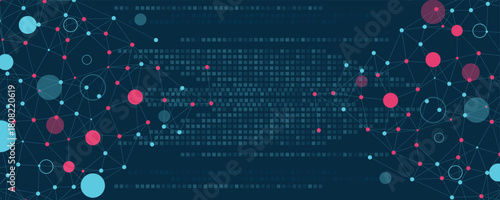 Abstract Network Connections  Digital Technology Background