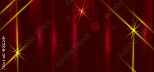 Luxury Red Curtains  Festive Abstract Bokeh Lights