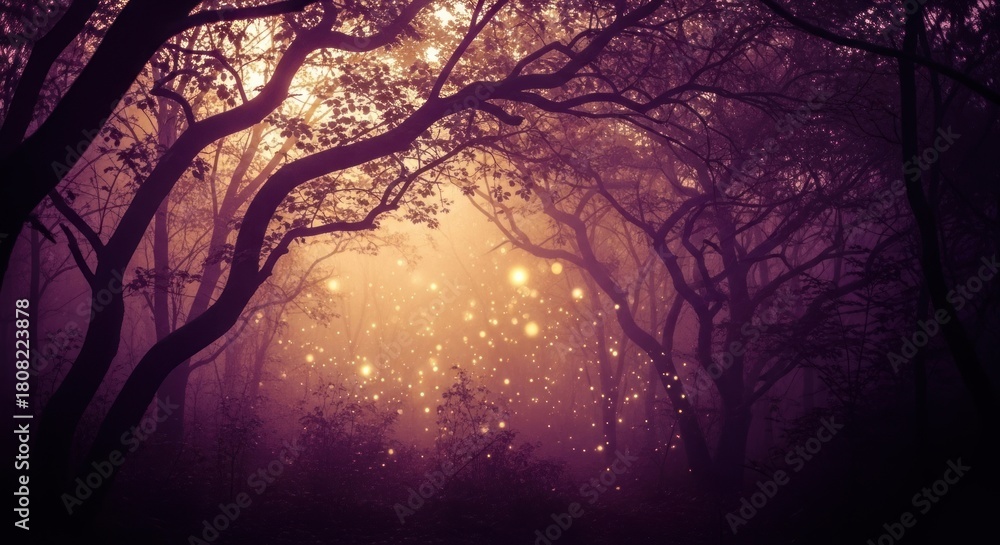 Obraz premium sunset in the forest