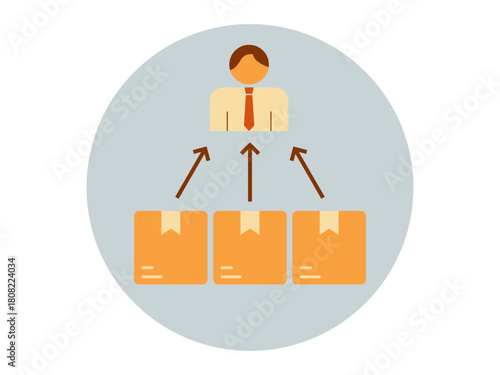 Supplier icon. Product delivery icon. Flat vector icons. Illustration concept.