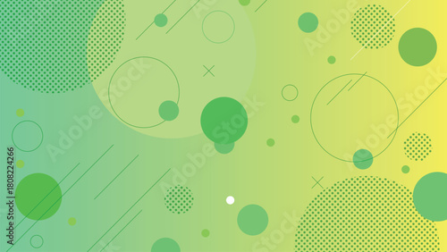 Abstract geometric background featuring circles gradients and dotted patterns