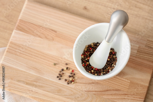 Mortar with pestle and pepp...
