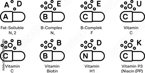 Vitamin Supplement Types Health Nutrition Wellbeing