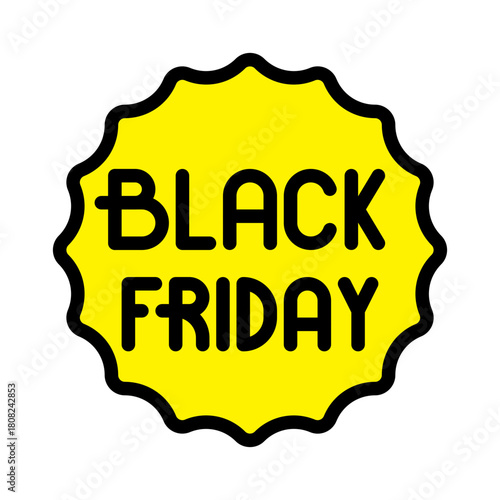 black friday icon line color