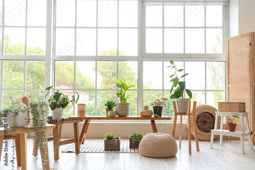 Bright modern interior with...