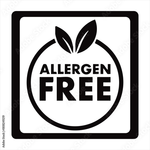 Allergen free symbol for safe food and product labeling