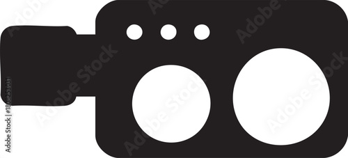 Military Night Vision Goggles Silhouette Isolated on Transparent Background