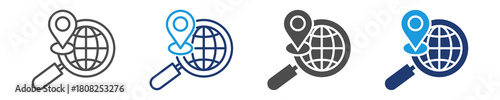 geotagging icon set multiple style
