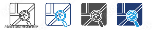 search location icon set multiple style