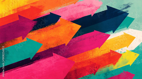 Abstract arrows pointing forward in a clean modern design, symbolizing business progress, growth, direction, and forward momentum