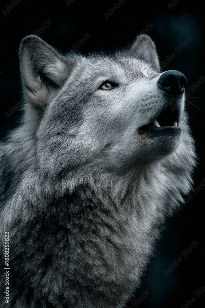 Fototapeta premium gray wolf in the snow