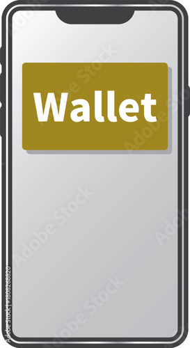 スマートフォンの画面に表示されたウォレット