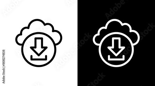 Download With Icon Set Design