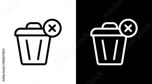 Delete With Icon Set Design