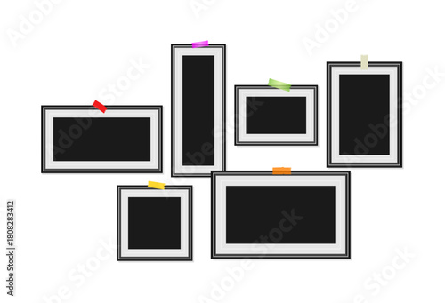 Artistic Photo Frame Collage Mockup Set.