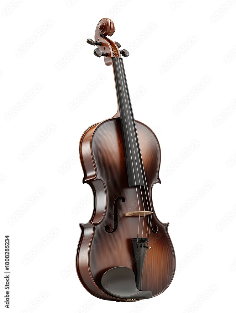 Fototapeta premium Sleek, wooden violin with beautiful light